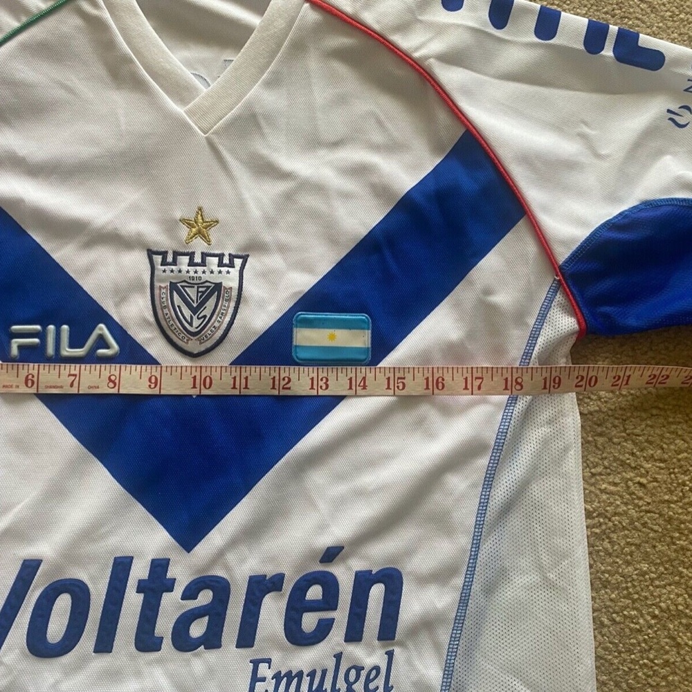 Soccer Jersey 2003 club Velez Argentina FILA Novartis Futbol white Voltaren - Picture 10 of 15